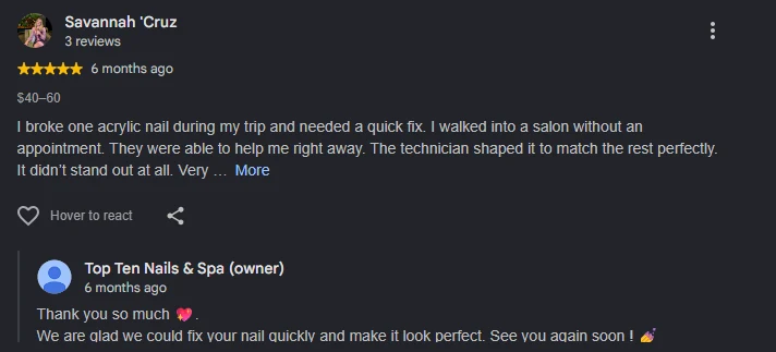 Savannah Cruz — client review
